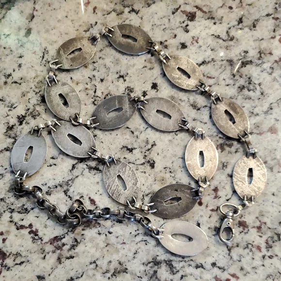 Vintage Heavy Silver Concho Belt - Picture 2 of 2